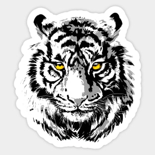 Tiger Head - Colourful Tiger Eyes Sticker